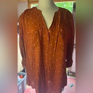 NWOT Torrid Harper plus size boho print blouse